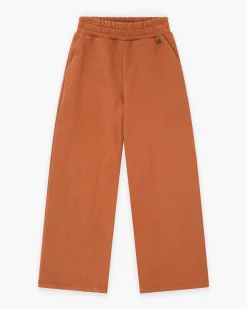 Pantalone palazzo Dixie in felpa di puro cotone marrone