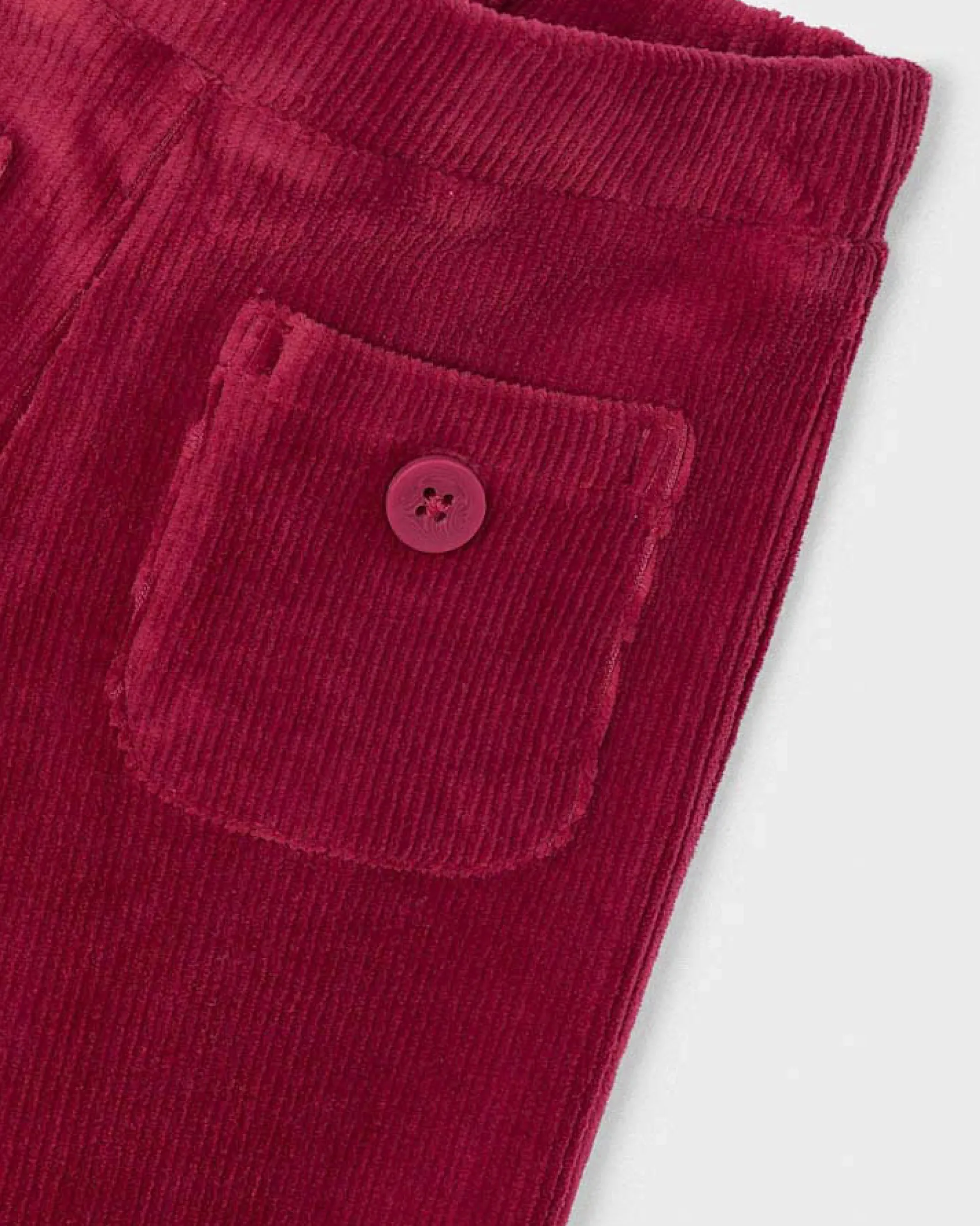 Pantalone palazzo Mayoral in velluto rosso a costine con tasche