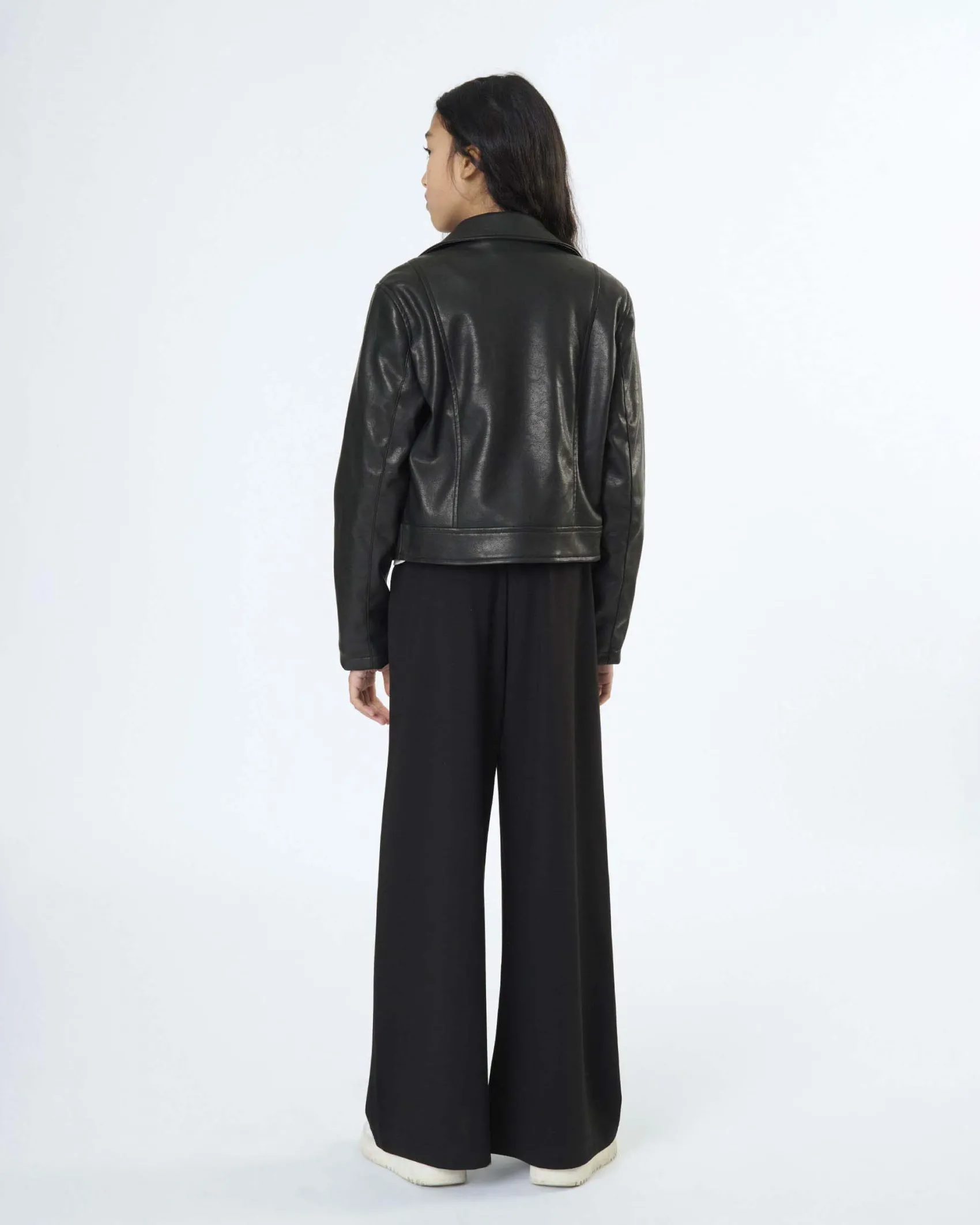 Pantalone palazzo To be Too nero in misto viscosa con tasconi