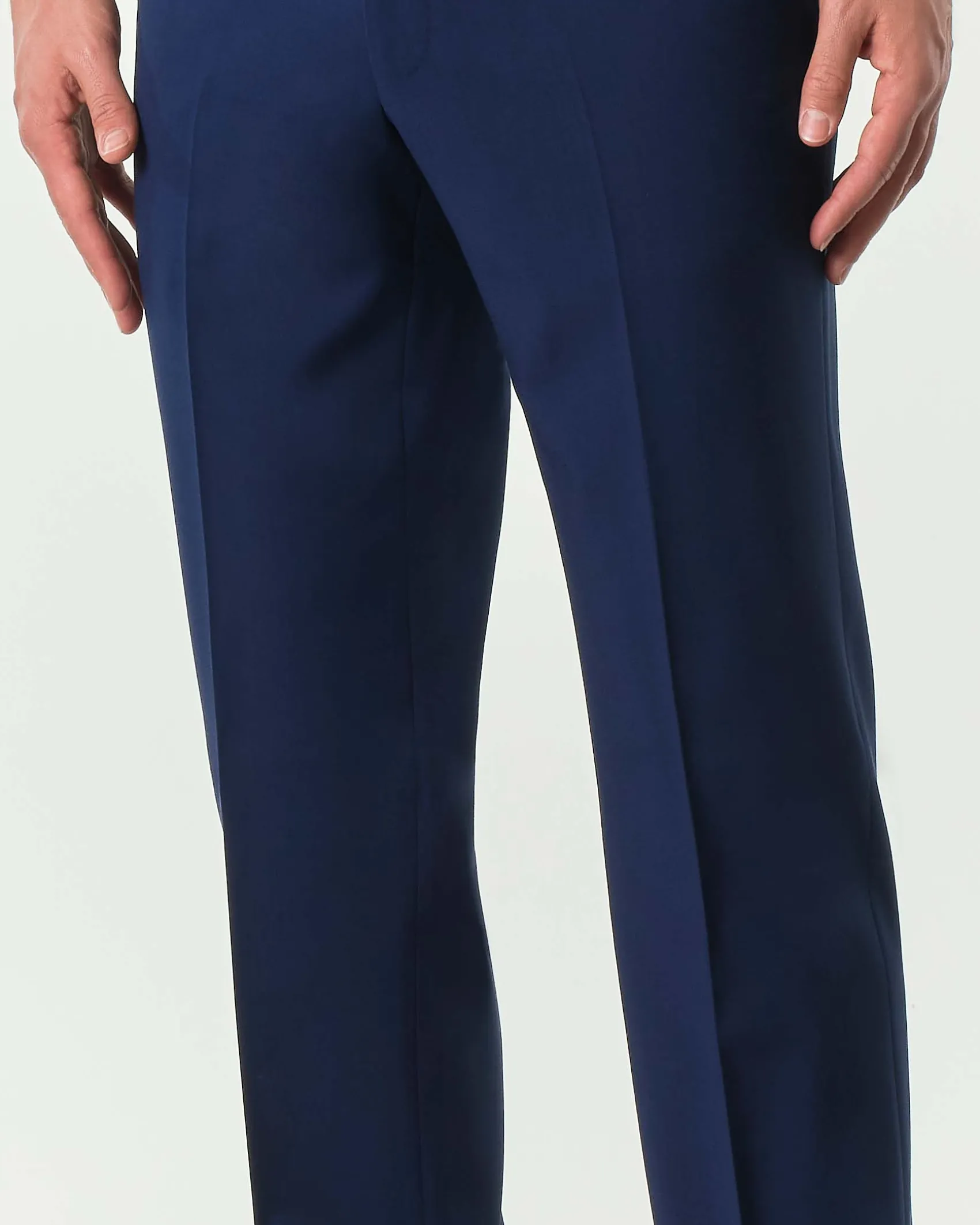 Pantalone Pellizzari drop7 blu indaco in tela Marzotto di pura lana