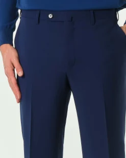 Pantalone Pellizzari drop6 blu indaco in tela Marzotto di pura lana
