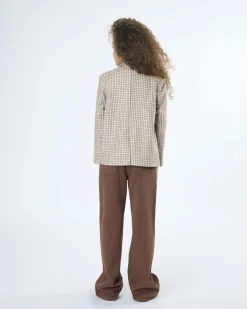 Pantalone To be Too wide leg marrone in puro cotone
