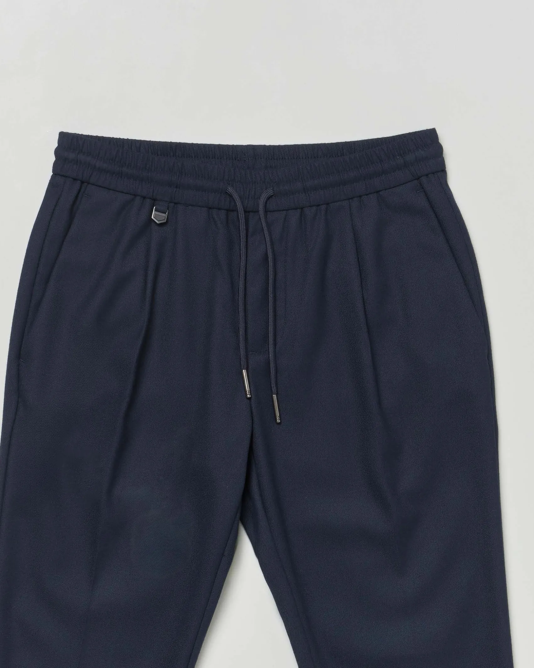 Pantaloni Antony Morato in flanella in misto viscosa blu con coulisse