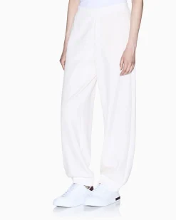 Pantaloni Armani Exchange bianchi in misto viscosa stretch con fascia elastica in vita