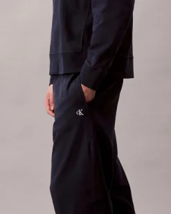Pantaloni Calvin Klein Jeans blu in felpa di misto cotone