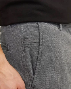 Pantaloni chino Jack & Jones slim-fit grigio chiaro in tessuto armaturato di cotone stretch