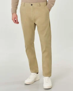 Pantaloni chino My Stuff beige regular-fit in caldo tessuto di cotone stretch