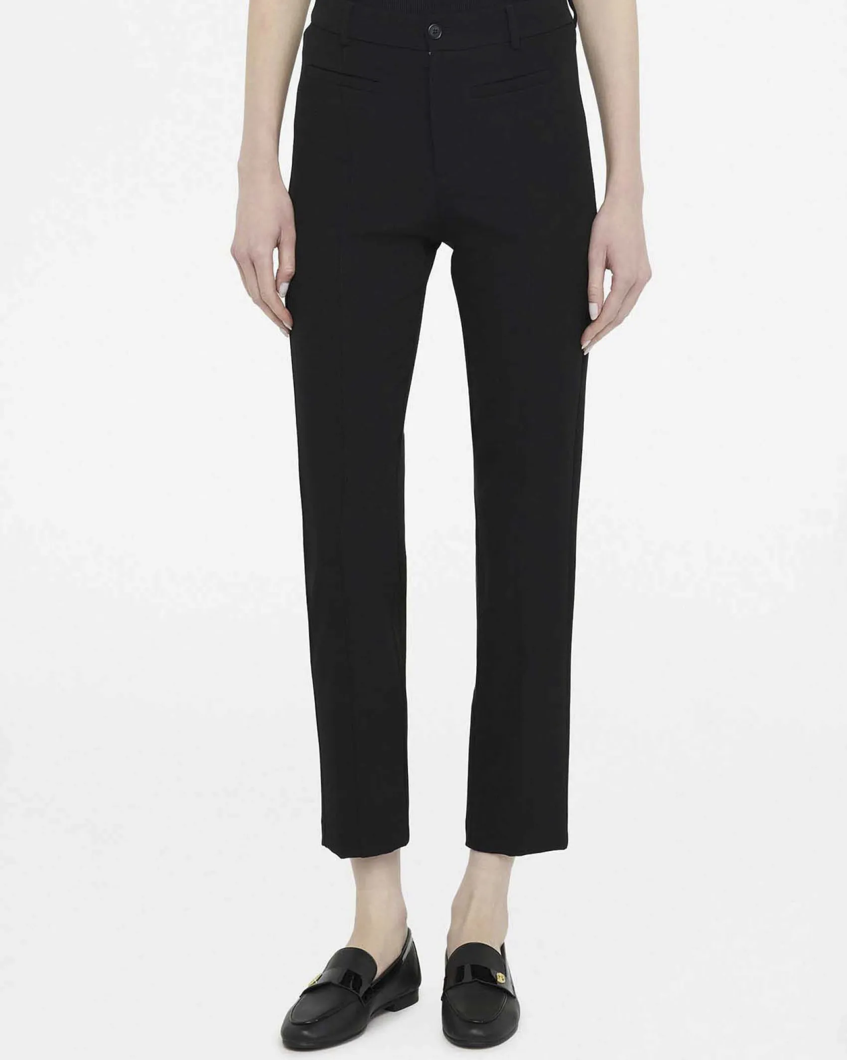 Pantaloni eleganti Liu Jo Jeans neri con tasche a filetto davanti