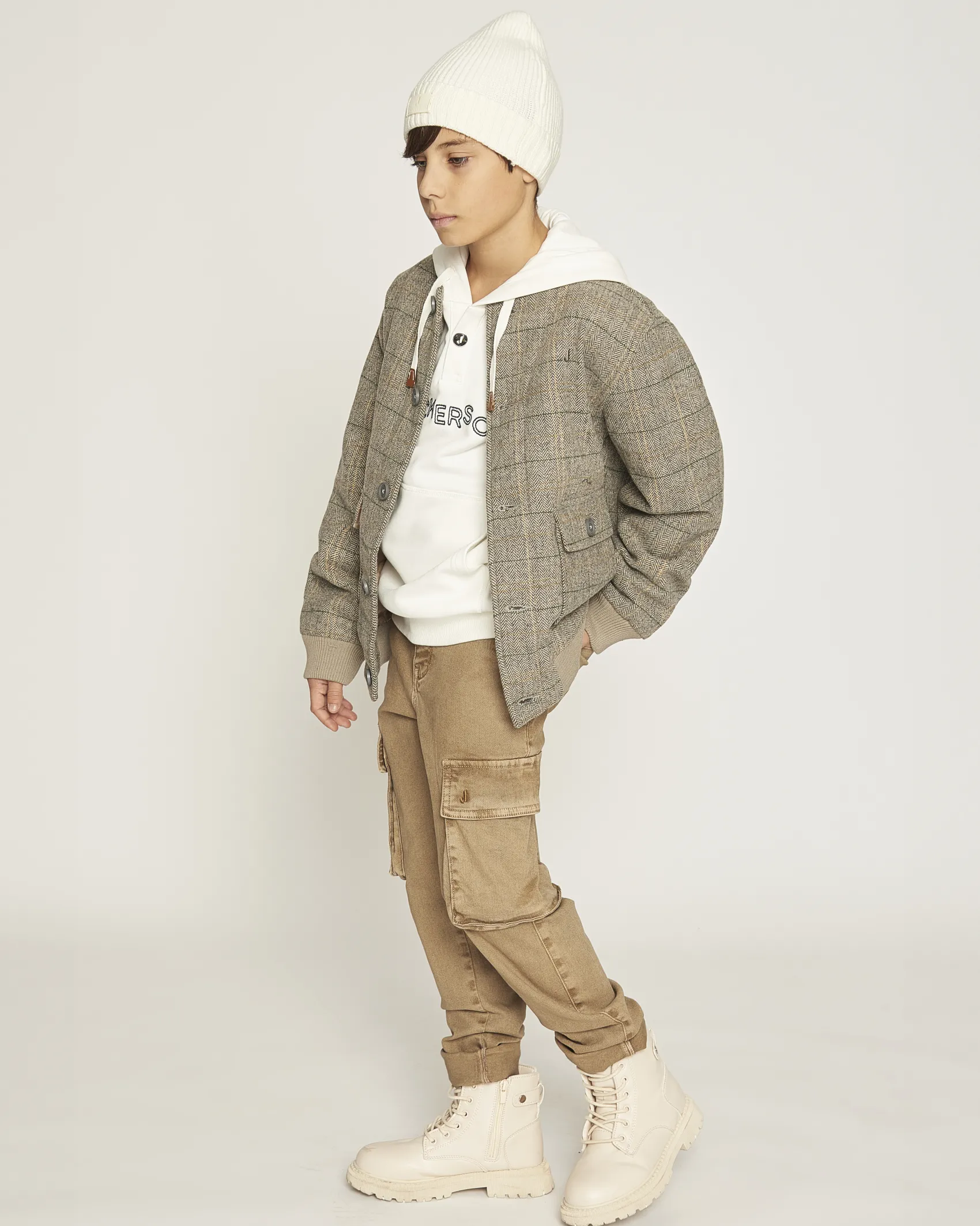 Pantaloni Jeckerson sabbia cargo in cotone stretch