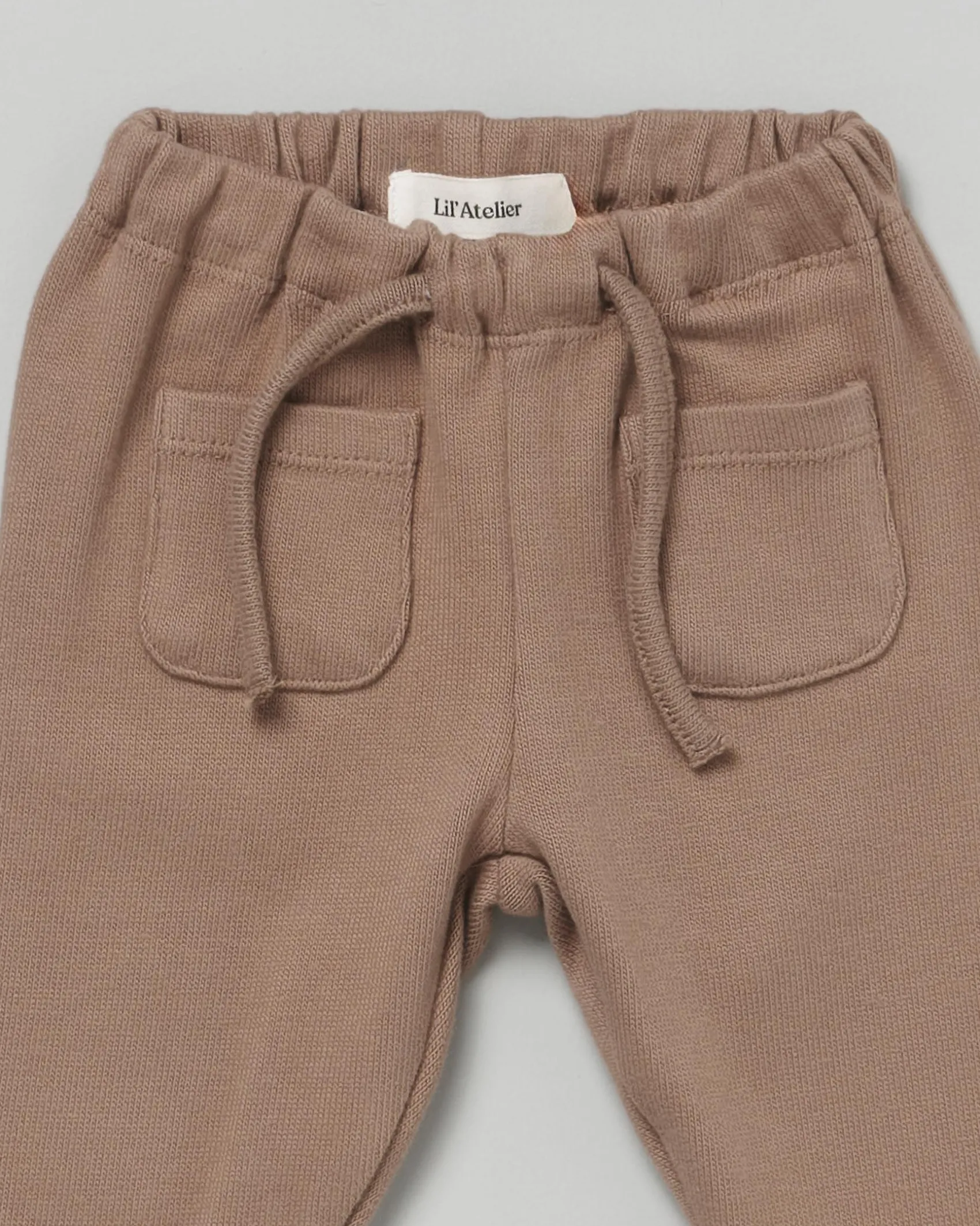 Pantaloni Lil'Atelier in felpa di cotone con coulisse