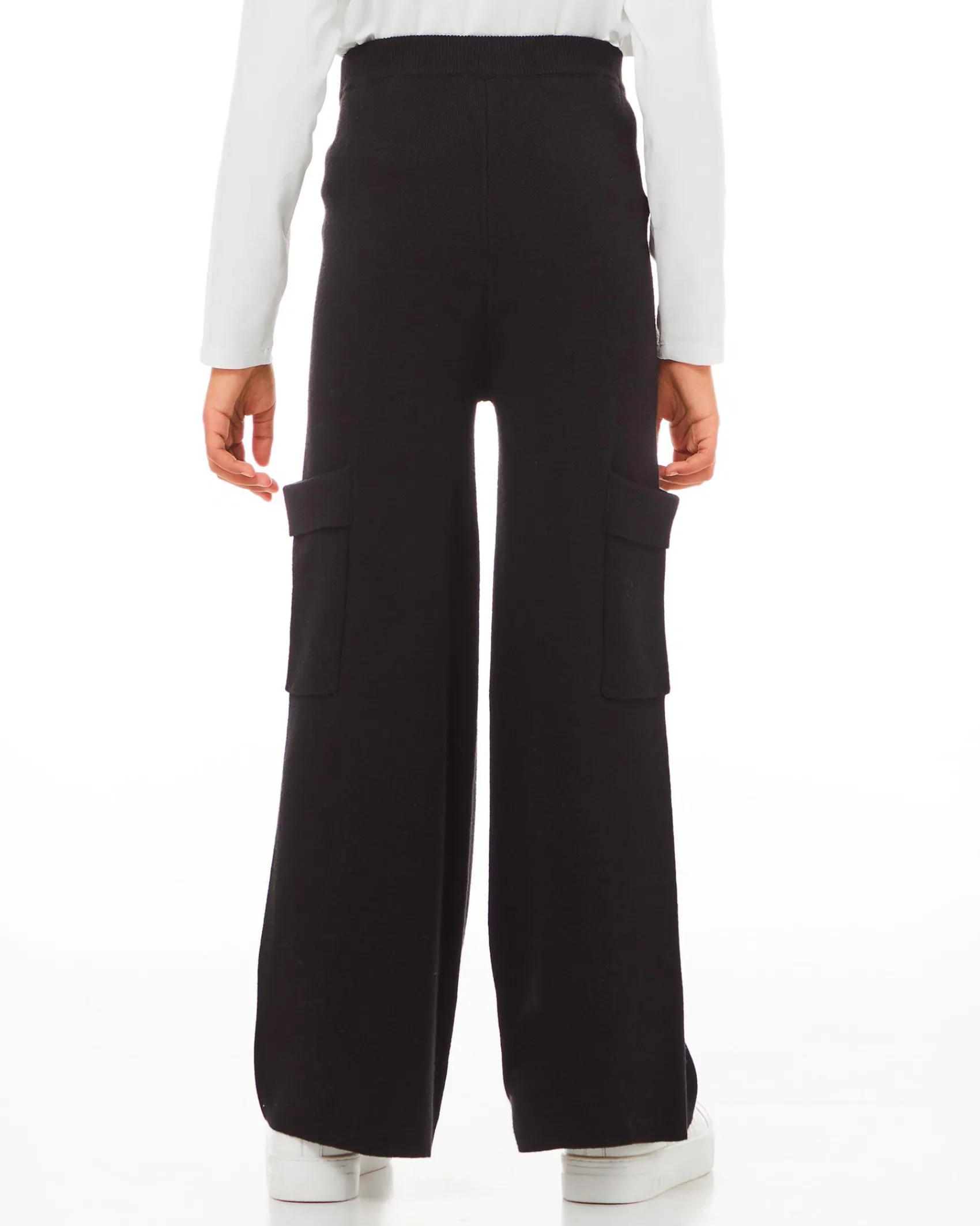 Pantaloni Liu Jo cargo neri in misto viscosa e cotone