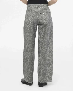 Pantaloni Liu Jo Jeans animalier in cotone con fantasia leopardata