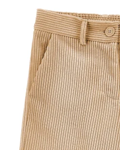 Pantaloni Monnalisa a palazzo in velluto a coste cammello