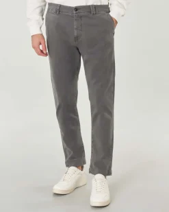 Pantaloni My Stuff chino grigi regular-fit in caldo tessuto di cotone stretch