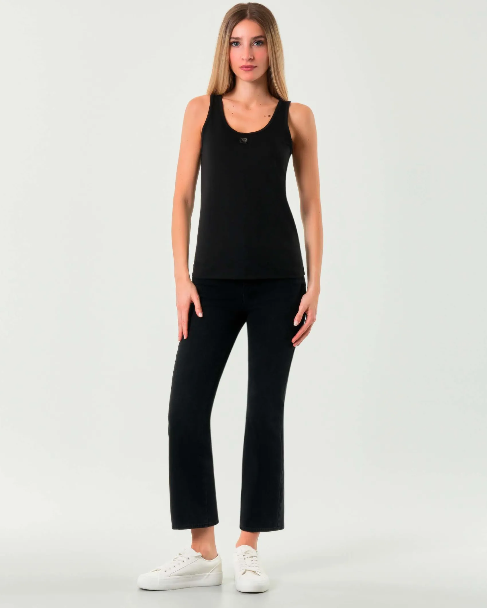 Pantaloni neri a trombetta Liu Jo in misto cotone