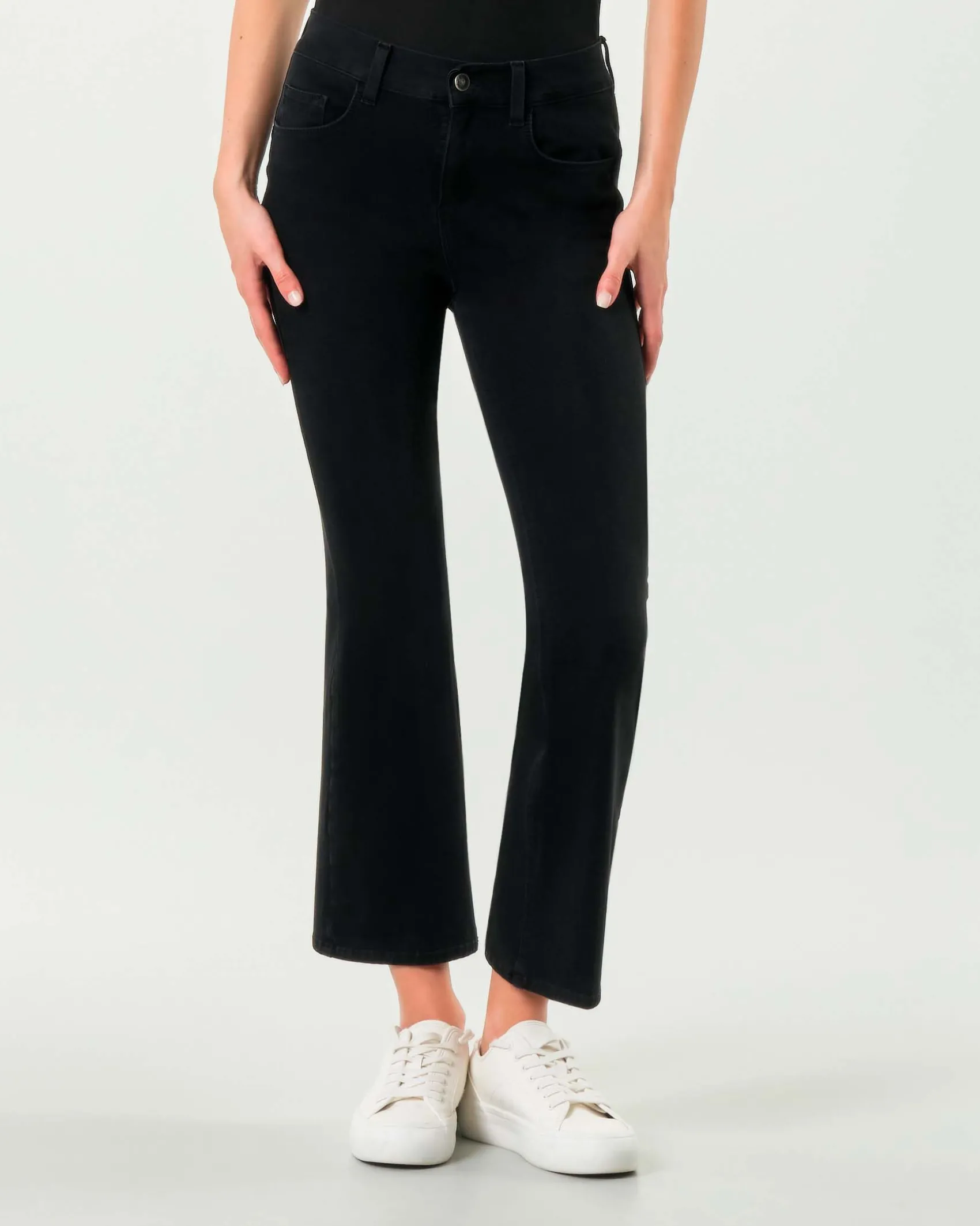 Pantaloni neri a trombetta Liu Jo in misto cotone