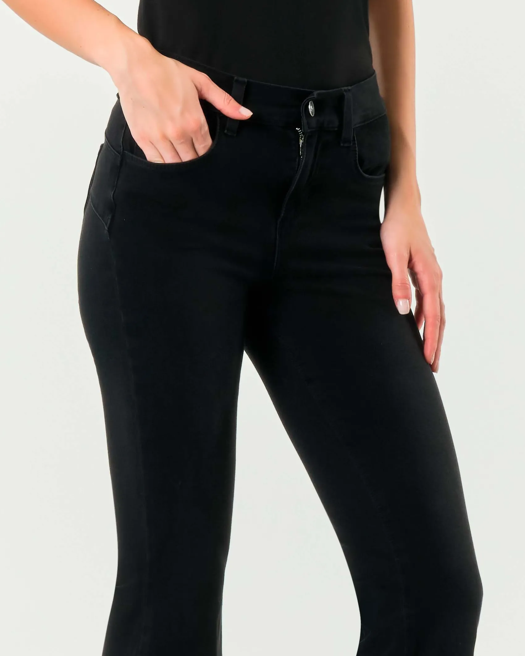 Pantaloni neri a trombetta Liu Jo in misto cotone