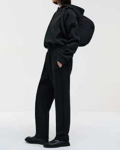 Pantaloni neri Colmar Originals in misto cotone effetto neoprene con elastico inserito in vita
