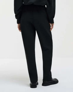 Pantaloni neri Colmar Originals in misto cotone effetto neoprene con elastico inserito in vita