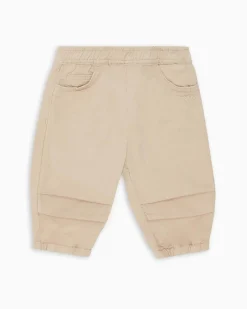 Pantaloni parachute Emporio Armani beige in cotone