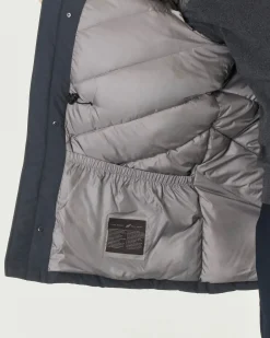 Parka Ashki.i antracite in cotone con vera pelliccia staccabile