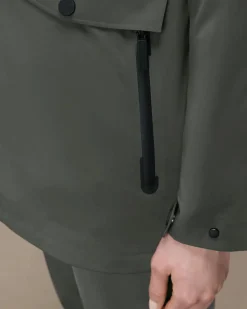 Parka Egg Floating Wom Jkt verde in tessuto tecnico opaco imbottito in piuma