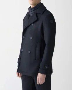 Peacot Colmar Originals blu doppiopetto in misto lana stretch