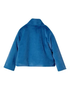 Pelliccia Liu Jo azzurra a collo alto