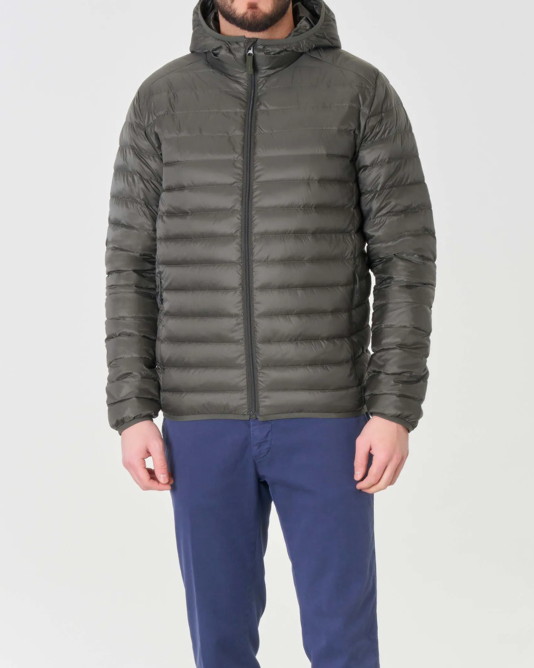 Piumino 100 grammi Pellizzari verde militare con cappuccio