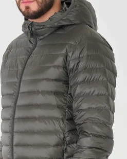 Piumino 100 grammi Pellizzari verde militare con cappuccio