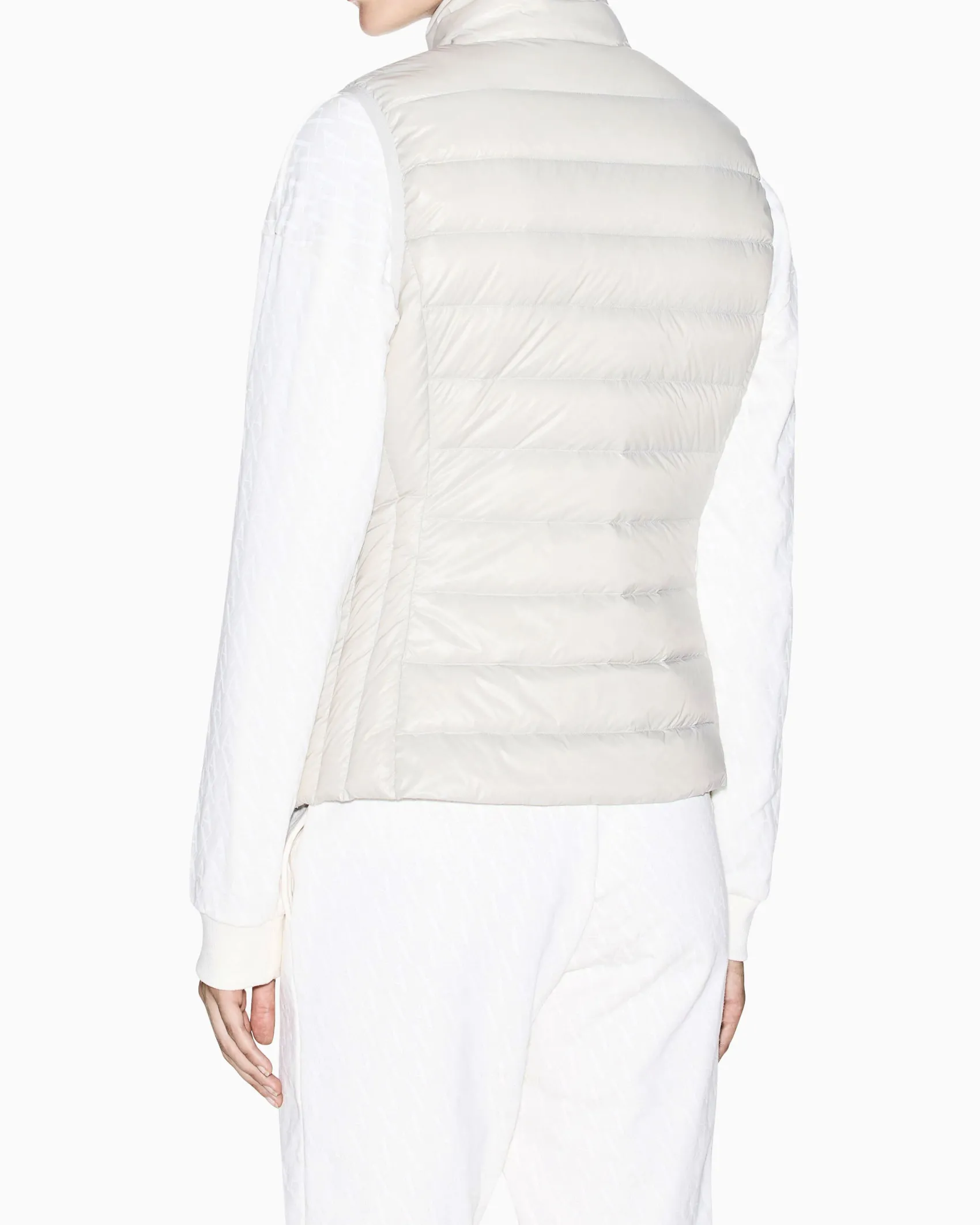 Piumino Armani Exchange bianco con imbottitura in piumino d'anatra