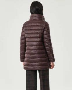 Piumino bordeaux Emme Marella con collo alto
