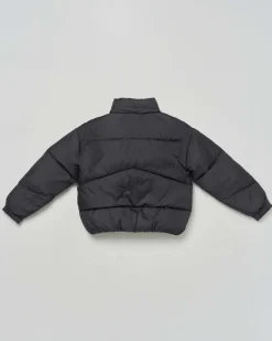 Piumino Calvin Klein nero in nylon con cappuccio staccabile