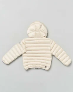 Piumino Colmar avorio in nylon imbottito e trapuntato con cappuccio