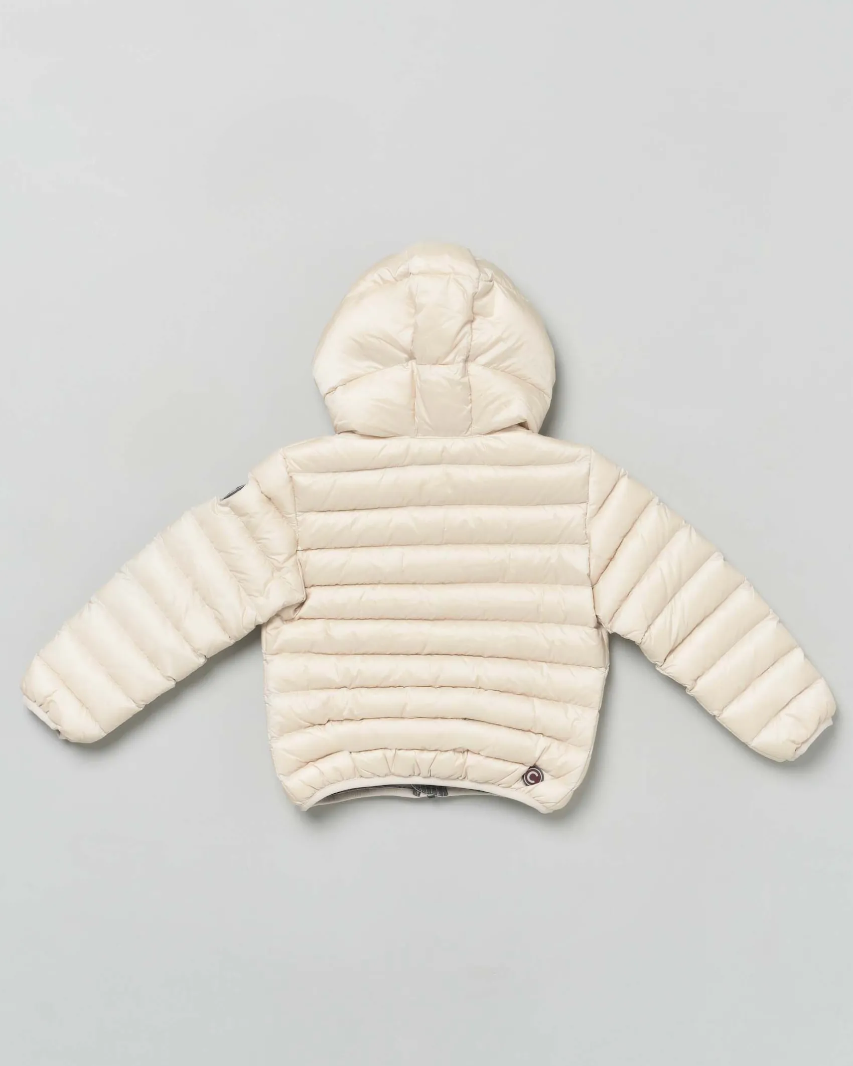 Piumino Colmar avorio in nylon imbottito e trapuntato con cappuccio