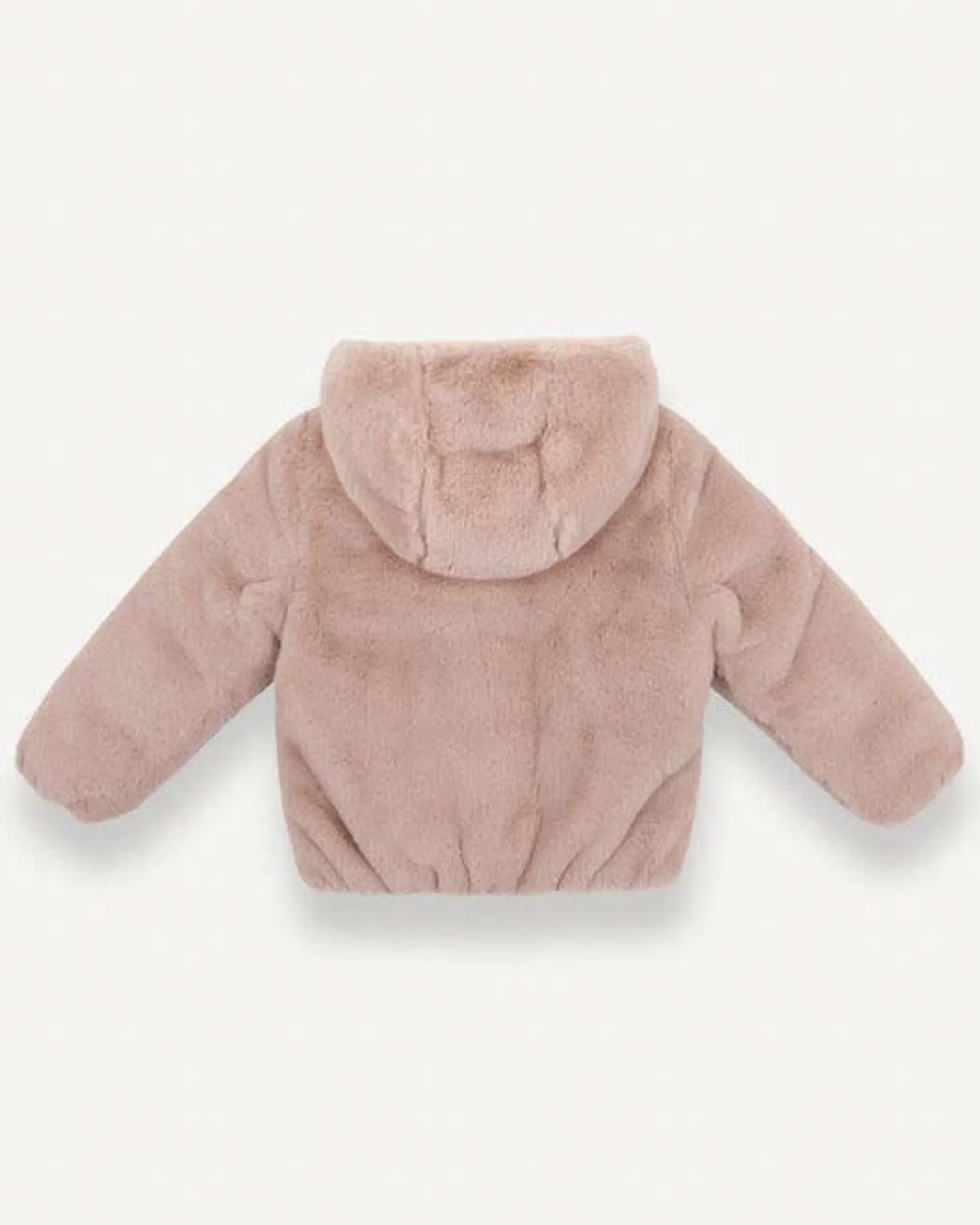 Piumino Colmar in ecopelliccia rosa imbottito con cappuccio