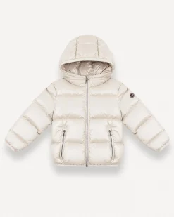 Piumino Colmar in nylon avorio imbottito con cappuccio
