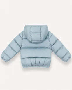 Piumino Colmar in nylon azzurro imbottito con cappuccio