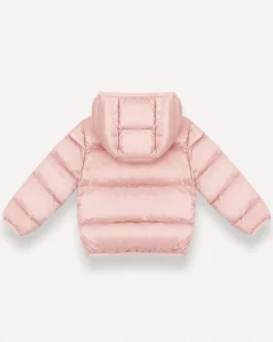 Piumino Colmar in nylon rosa imbottito con cappuccio