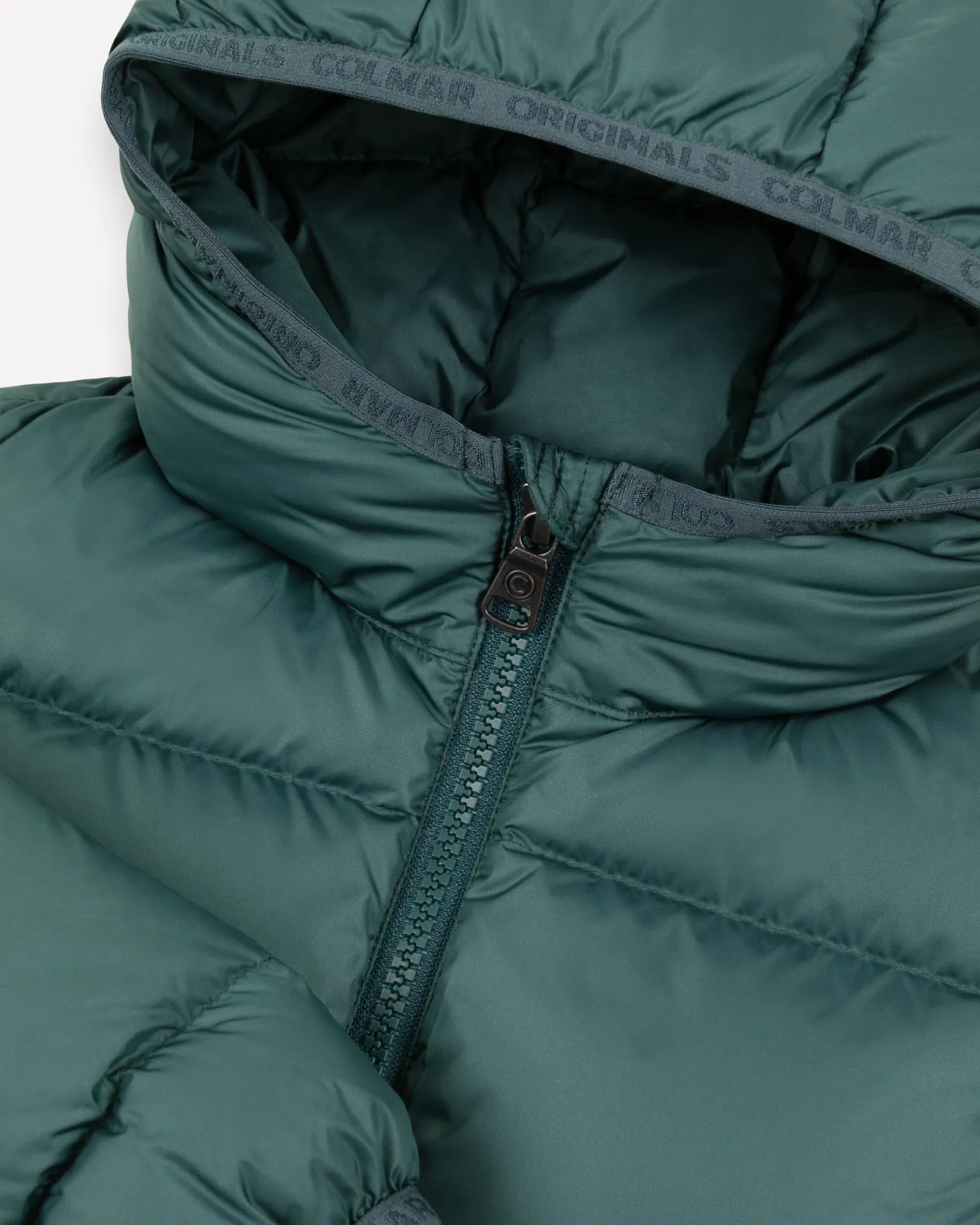 Piumino Colmar in nylon verde imbottito con cappuccio