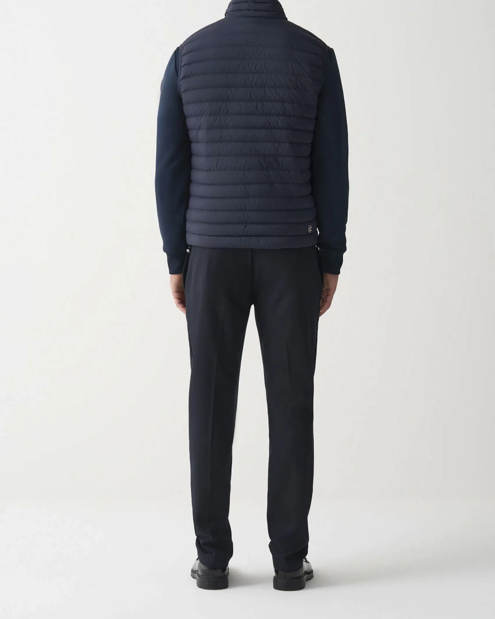 Piumino gilet Colmar Originals blu in nylon crinkle imbottito in piuma