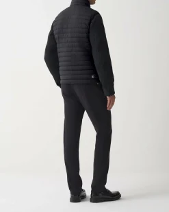 Piumino gilet Colmar Originals nero in nylon crinkle imbottito in piuma