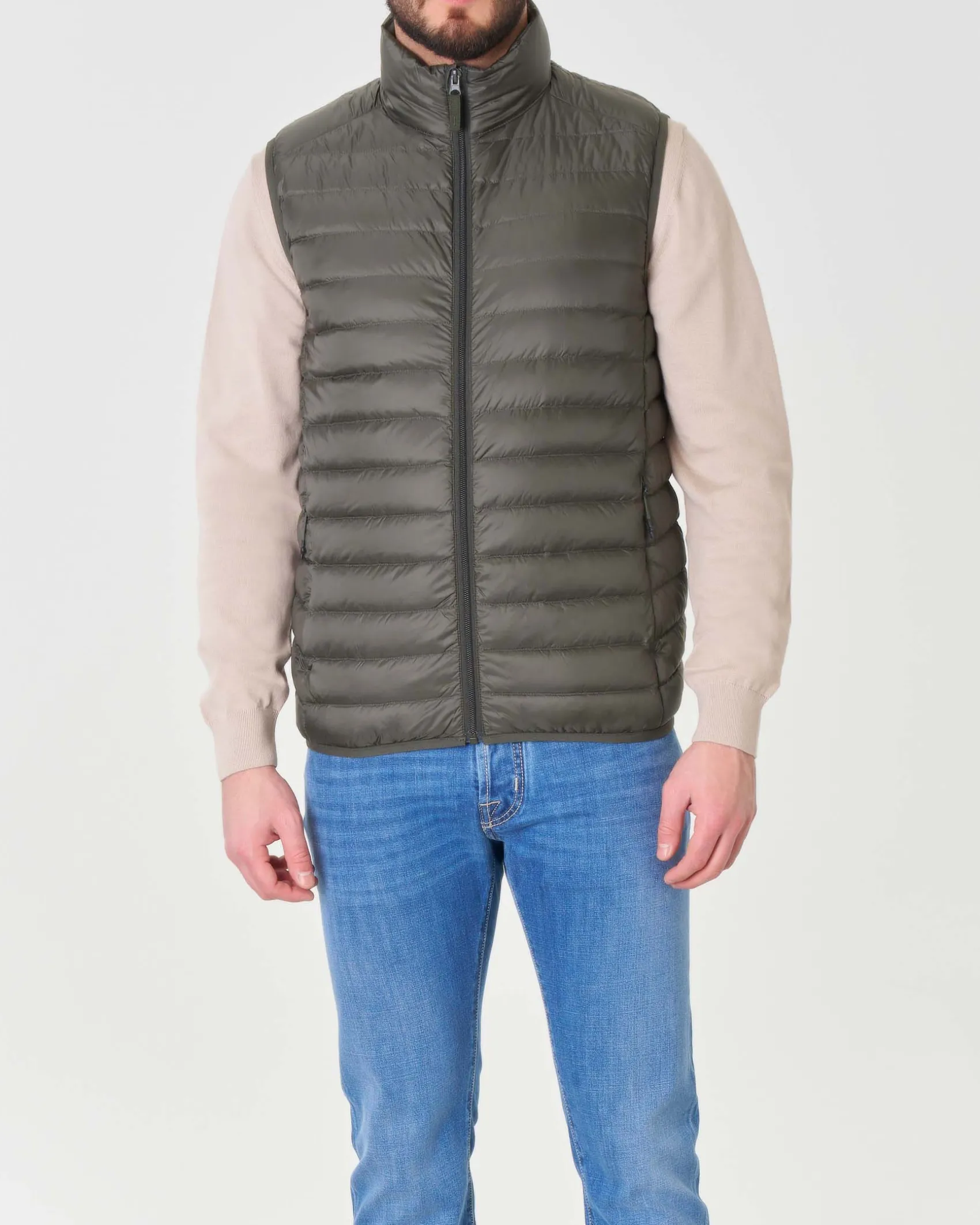 Piumino gilet Pellizzari 100 grammi verde militare