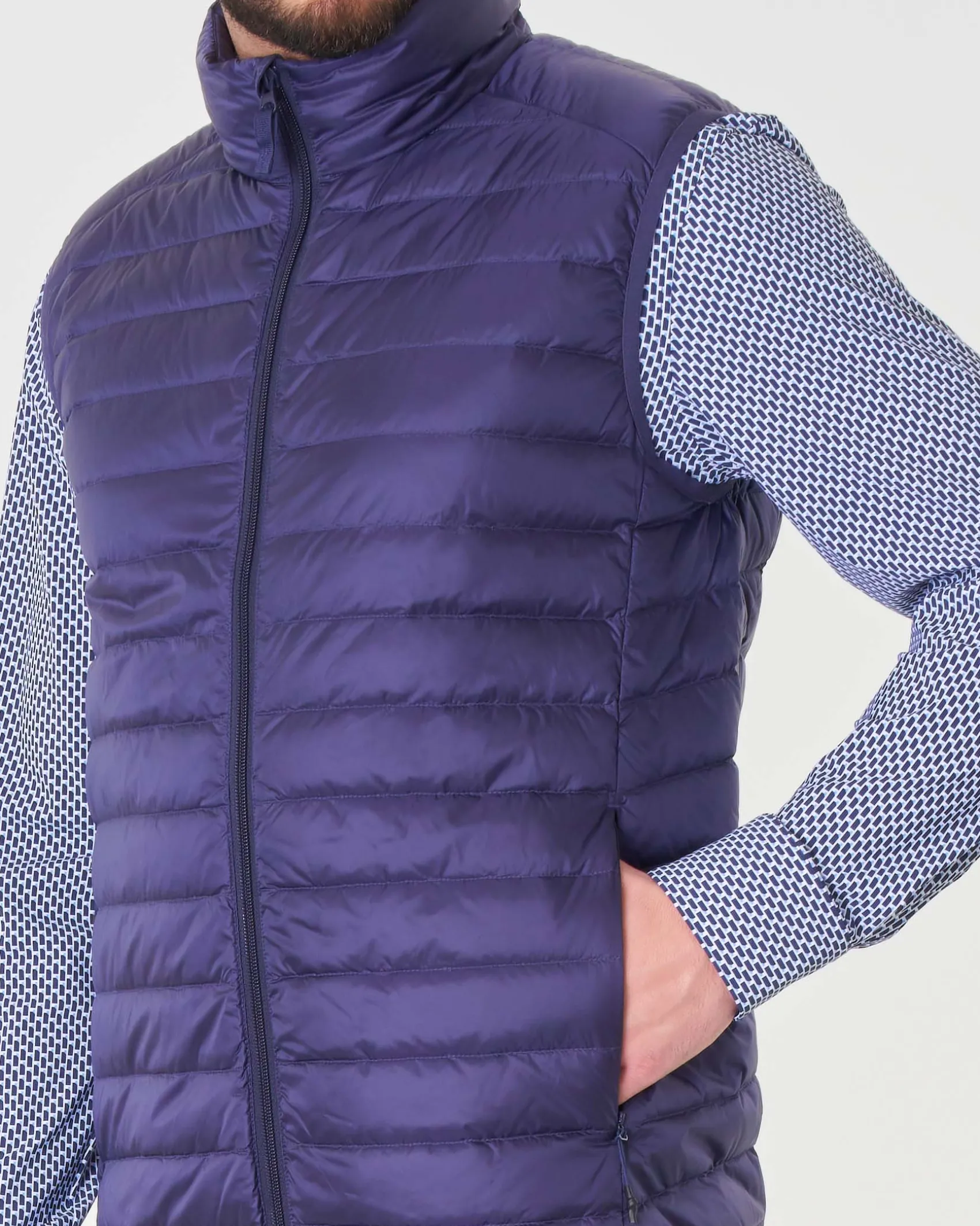 Piumino gilet Pellizzari 100 grammi blu indaco
