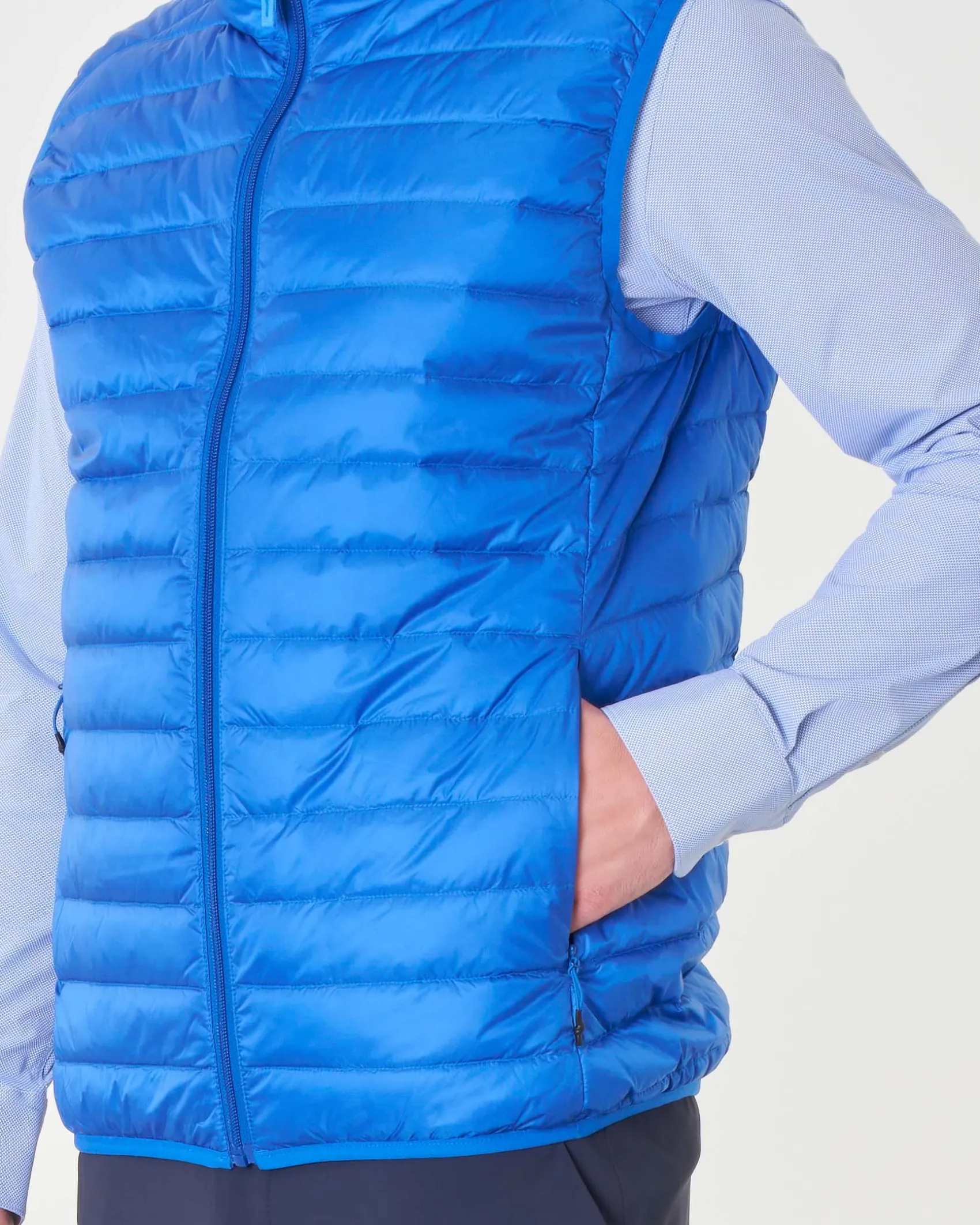 Piumino gilet Pellizzari 100 grammi blu royal