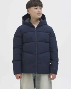 Piumino Jack & Jones blu imbottito con cappuccio