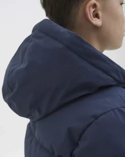 Piumino Jack & Jones blu imbottito con cappuccio