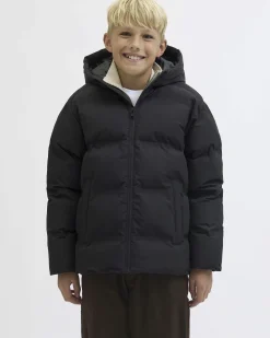 Piumino Jack & Jones nero trapuntato con cappuccio