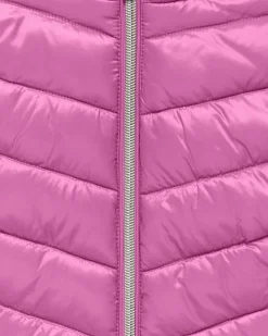 Piumino Kids Only fucsia trapuntato con cappuccio e cerniera