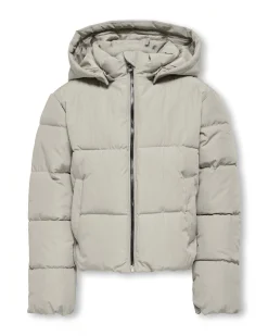 Piumino Kids Only grigio chiaro con cappuccio
